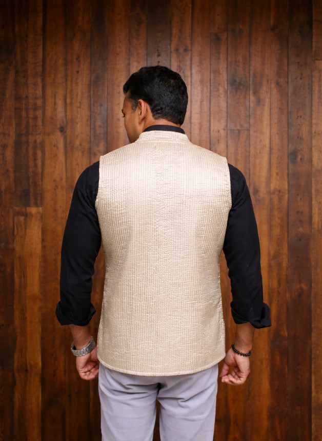 Silk & Cotton Quilted Reversible Jacket - Image 2