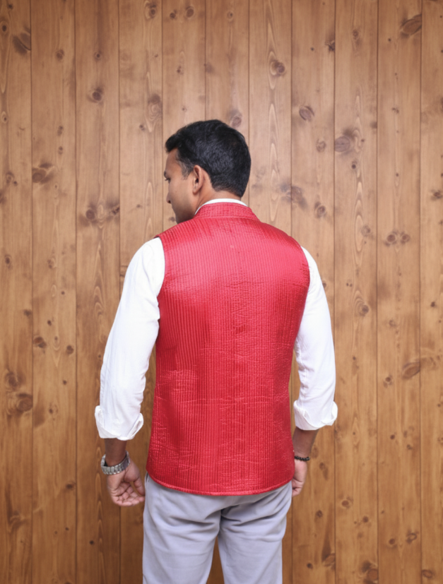 Silk & Cotton Reversible Quilted Jacket - Image 2