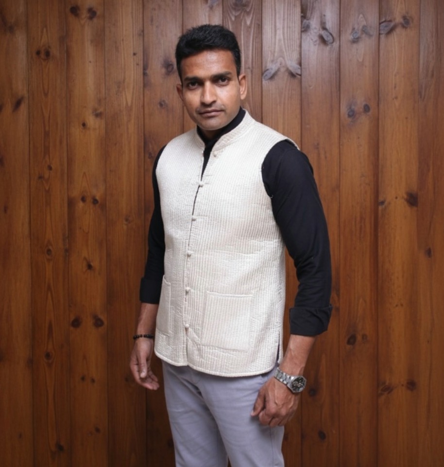 Silk & Cotton Reversible Quilted Jacket