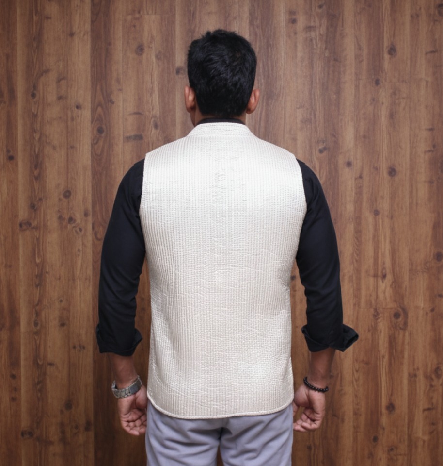 Silk & Cotton Reversible Quilted Jacket - Image 2