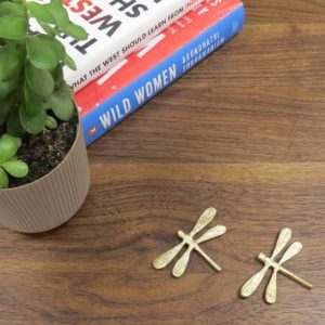 Brass Dragonfly Decorative Accent (Set of 2)